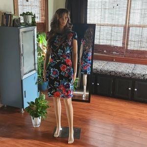 Betsey Johnson Floral Cap Sleeve Dress size 10